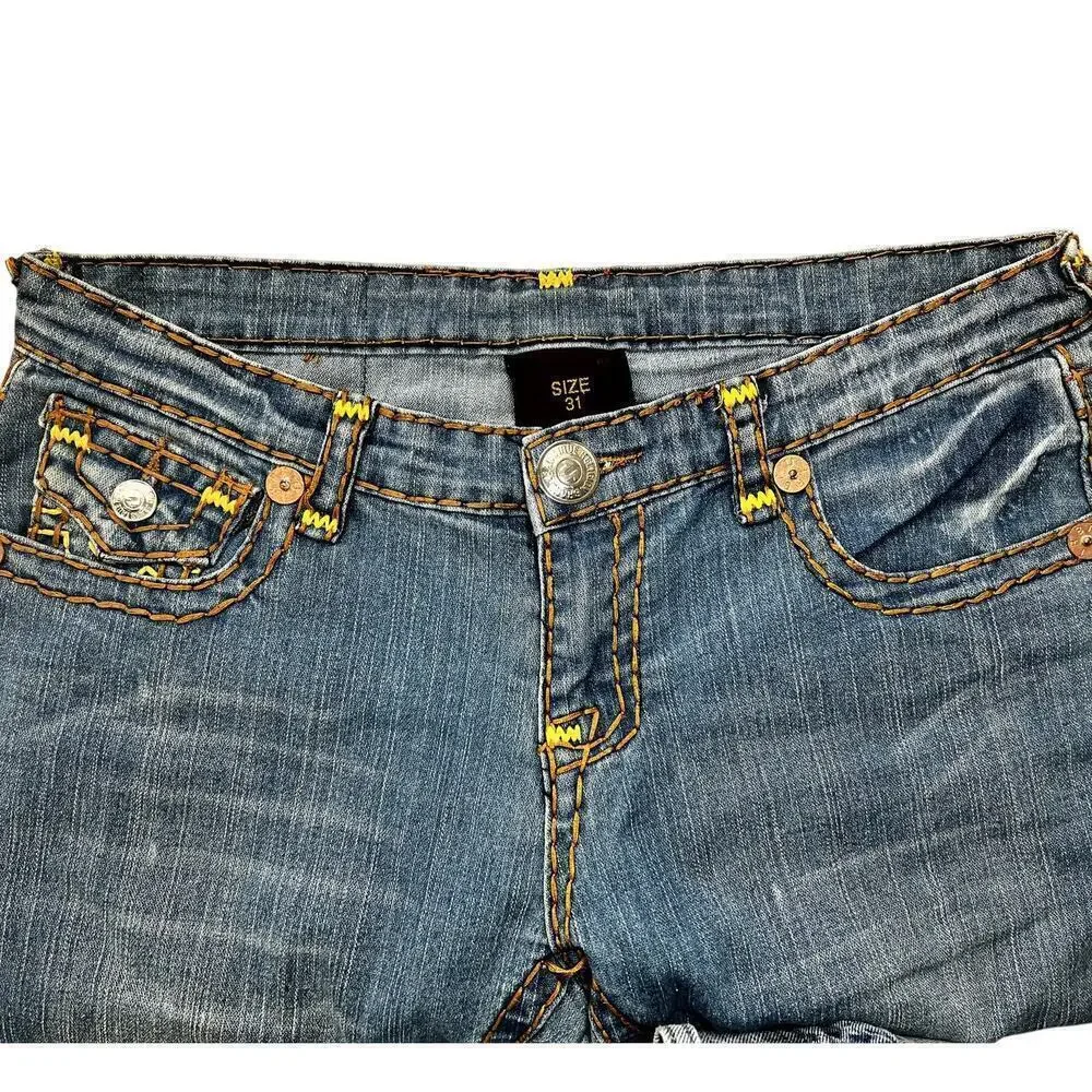 True Religion Billy Super T Jeans Men’s Size 38 Straight Leg Flap Pockets